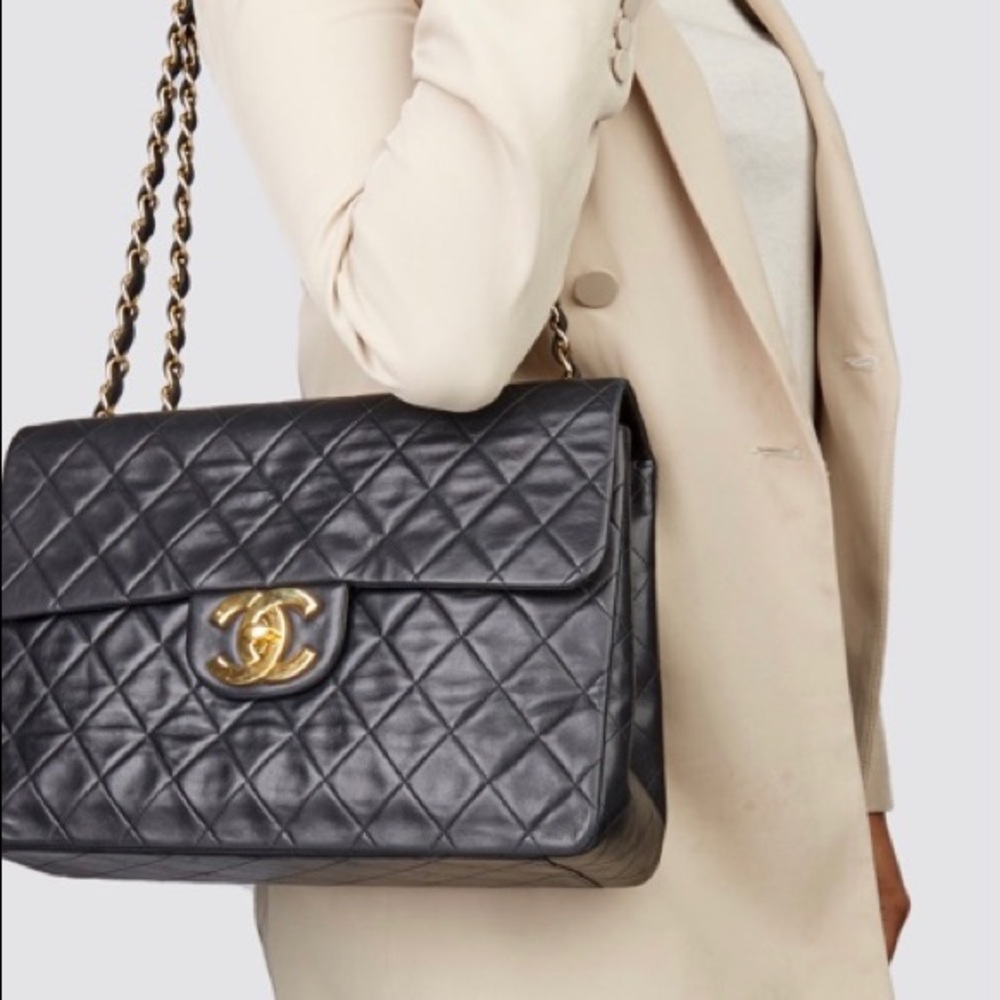 Rare find Chanel Quilted Double Flap Black 18k